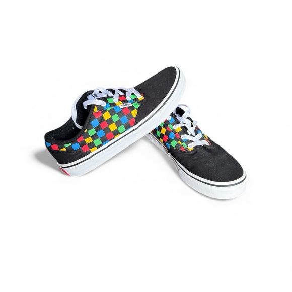 Vans Shoes - Vans Atwood Multicolor Checkered Primary Colors Sneakers size 6Y Womens 7.5